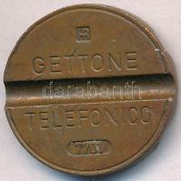 Olaszország DN Bronz telefonérme T:2 Italy ND Bronze telephone token C:XF