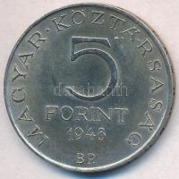 1948. 5Ft Ag "Petőfi" T:2