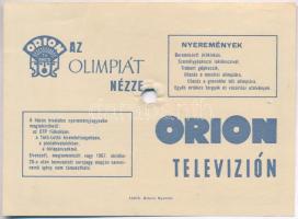 1967. "Olimpiai Sorsjegy Mexikó 1968" lyukasztva T:I-,II