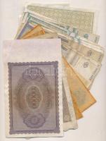 21db-os vegyes bankjegy tétel, közte Németország / Weimari Köztársaság 1923. 100.000M, Románia 1945....
