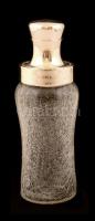 Shaker, kraklé üveggel, ezüstözött parafás dugóval és szűrős bajonettzáras fedéllel, hibátlan, m:22 cm