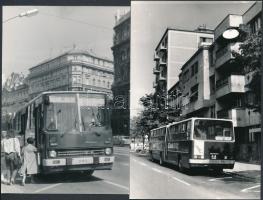 1989. szeptember 1. Budapest, a 12-es autóbusz járatváltozás előtt, 13 db vintage fotó, 9x13 cm és 9...