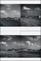 cca 1965 Kecskemét, ,,cigányváros" feliratú negatívtartóban levő 11 db korabeli negatívról kész...