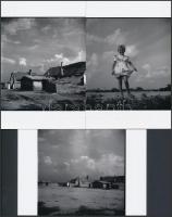 cca 1965 Kecskemét, ,,cigányváros" feliratú negatívtartóban levő 11 db korabeli negatívról kész...