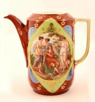 Victoria hiányos teás készlet, matricás, jelzett, kopott, kiöntő fedele hiányzik