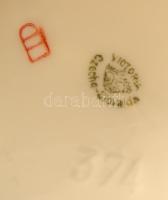 Victoria hiányos teás készlet, matricás, jelzett, kopott, kiöntő fedele hiányzik