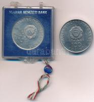 1980. 100Ft "Szovjet-magyar közös űrrepülés" (2x) egyik plombált, sérült MNB plasztiktokba...