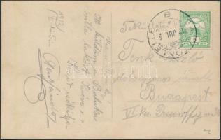 1912 Balatonlellén készült és ott képeslapként feladott privát fotó, feliratozva, pecséttel ellátva,...