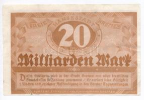 Németország / Weimari Köztársaság / Bréma 1923. 20.000.000.000M T:III
Germany / Weimar Republic / B...