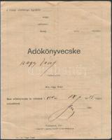 1910-1915 2 db adókönyv / Hungarian tax books