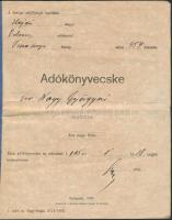 1910-1915 2 db adókönyv / Hungarian tax books
