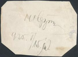 1925 Orth György (1901-1962) kora egyik legkiválóbb magyar labdarúgója, aláírás kivágáson, 6x8cm