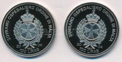 Máltai Lovagrend 2004. 100L "Málta az EU-ban" + 2004. 100L "Görögország az EU-ban&quo...