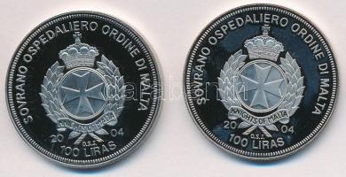 Máltai Lovagrend 2004. 100L "Nagy-Britannia az EU-ban" + 2004. 100L "Portugália az EU...