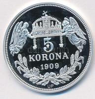 DN "Királyi koronák / 1909. 5K - I. Mátyás" Ag emlékérem (20g/0.999/38mm) T:PP ujjlenyomat