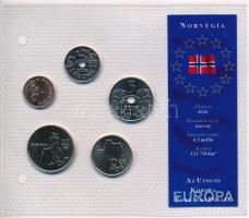 Norvégia 2006. 50ö-20K (5xklf) "Az utolsó Korona forgalmi pénzek" T:1 Norway 2006. 50 Ore - 20 Kroner (5xdiff) "The last Krone coins" C:UNC