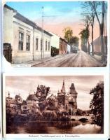 51 db RÉGI és MODERN városképes lap; Budapest, több érdekes lappal, vegyes minőségben, albumban / 51...