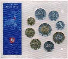 Litvánia 1991-2001. 1c-5L (9xklf) "Az utolsó Litas forgalmi pénzek" sérült csomagolásban T...