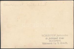 cca 1930-1940 Bp., Tiszti klub, pecséttel jelzett fotó, Schäffer fotószalon, 11x17 cm