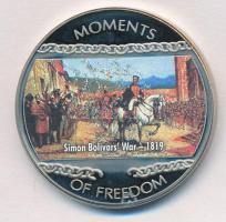 Libéria 2004. 10$ "Szabadság pillanatai - Simon Bolívar felszabadító harca 1819." multicolor T:PP ujjlenyomatos  Liberia 2004. 10 Dollars "Moments of Freedom - Simon Bolivar's War 1819." multicolor C:PP fingerprint