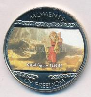 Libéria 2004. 10$ "Szabadság pillanatai - Mózes kivezeti népét Egyiptomból Kr.e. 1250" multicolor T:2  Liberia 2004. 10 Dollars "Moments of Freedom - Out of Egypt 1250 BC" multicolor C:XF