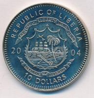 Libéria 2004. 10$ "Szabadság pillanatai - Mózes kivezeti népét Egyiptomból Kr.e. 1250" mul...