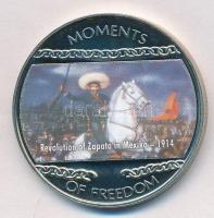 Libéria 2004. 10$ "Szabadság pillanatai - Zapata forradalma Mexikóban 1914" multicolor T:2  Liberia 2004. 10 Dollars "Moments of Freedom-Revolution of Zapata in Mexico 1914" multicolor C:XF