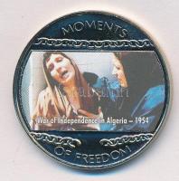 Libéria 2004. 10$ "Szabadság pillanatai - Az algériai függetlenségi háború 1954" multicolor T:PP ujjlenyomat  Liberia 2004. 10 Dollars "Moments of Freedom - War of independence in Algeria 1954" multicolor C:PP fingerprint