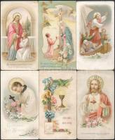 cca 1900-1920 Vegyes szentkép tétel, benne lithok is, 12db, különböző méretben és minőségben, cca 13...