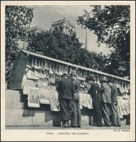 Párizs az 1940-1950-es években, 7 db nyomtatott kép, feliratozva, 22x21 cm