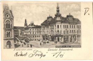 1899 Kolozsvár, Cluj; Vashíd melletti paloták, kiadja Kováts P. Fiai / palaces