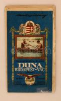 1929 A Duna Budapest-Vác közötti szakaszának térképe, kiadja a M. kir. állami térképészet, hajtott, 42x192 cm