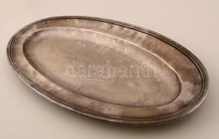 Berndorf alpakka tálca, jelzett, monogrammal, karcolásokkal, 55×24 cm