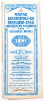 Amerikai Egyesült Államok / New York / Magyarország 1928. "Magyar Leszámítoló- és Pénzváltó-Bank" 7%-os, 35 éves lejáratú kötvénye 1000$-ról szelvényekkel, bélyegzésekkel T:III tűnyom  USA / New York / Hungary 1928. "Hungarian Discount and Exchange Bank" 7% 35 year sinking fund in amount of 1000 Dollars with coupons and stamps C:F pinhole