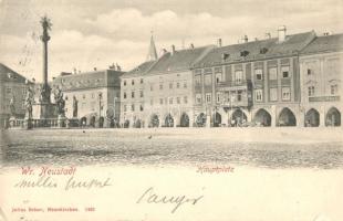 Wiener Neustadt, Hauptplatz, Verlag Julius Seiser / main square, shop of Georg Roll (EK)