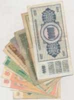 Vegyes 15db-os papírpénz tétel, jugoszláv, német, olasz, csehszlovák és szovjet bankjegyek T:III
Mi...