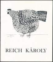 Reich Károly (1922-1988) grafikusművész aláírása egy a művész műveit tartalmazó nyomtatványon, 21x18...