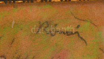 Rónai jelzéssel: Kalapos asszony. Pasztell, papír, üvegezett kertben, 37×24 cm