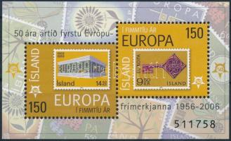 50th anniversary of Europa CEPT stamp block, 50 éves az Europa CEPT bélyeg blokk