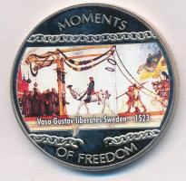 Libéria 2004. 10$ "Szabadság pillanatai - I. Vasa Gustav felszabadítja Svédországot 1523" multicolor T:PP ujjlenyomatos Liberia 2004. 10 Dollars "Moments of Freedom - Vasa Gustav I. liberates Sweden 1523" multicolor C:PP fingerprint