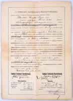 Frankfurt / Pozsony 1922. "Frankfurti Életbiztosító Részvénytársaság" életbiztosítási kötv...