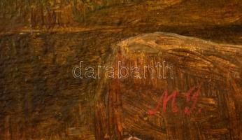 Molnár István (?-?): Csorba-tó vázlat. Olaj, karton, sérült, keretben, 15,5×24,5 cm