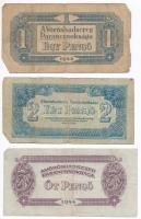 1944. 1P-100P (10x) "A Vörös Hadsereg Parancsnoksága" T:III,III-