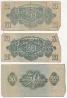 1944. 1P-100P (10x) "A Vörös Hadsereg Parancsnoksága" T:III,III-