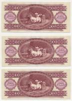 1984. 100Ft (5x) közte 3db sorszámkövető és 2db közeli sorszám T:II,III