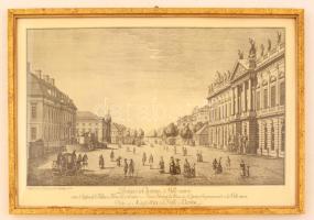 Berlin, régi metszet reprint változata üvegezett keretben / Reprint of a Berlin etching in glazed frame. 40x29 cm