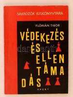 Flórián Tibor: Védekezés és ellentámadás. Sakkozók kiskönyvtára. Budapest, 1965, Sport. Kiadói papírkötés, számos szövegközti ábrával illusztrálva. A címlapon kisebb hiány, nyomdahiba.