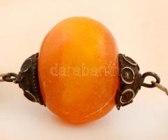 Marokkói borostyán nyaklánc, h: 60 cm
