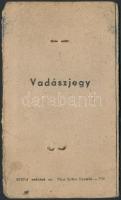 1951 Bp., Vadászjegy és vadászfegyver igazolvány illetékbélyegekkel