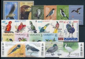 1962-2007 Madár motívum 20 klf bélyeg, közte sorok, pár, 1962-2007 Birds 20 diff stamps with sets